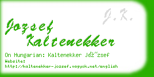 jozsef kaltenekker business card